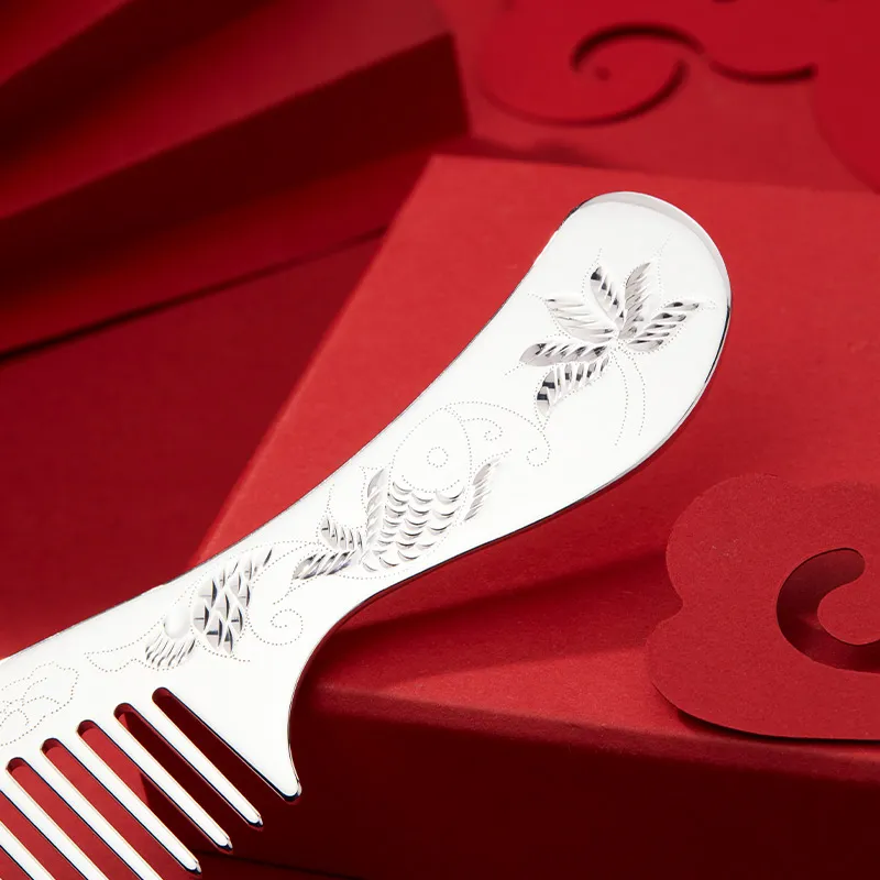Shunqin Silver Building Sterling Silver S999 Comb Unisex-5