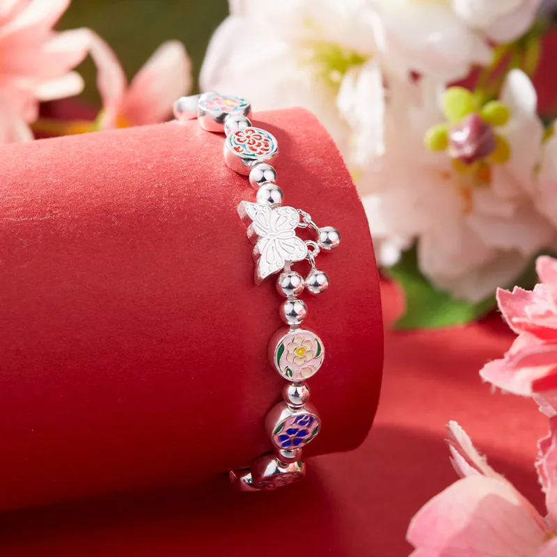 Shunqin Silver Building S999 Fine Silver Bracelets Women's-3