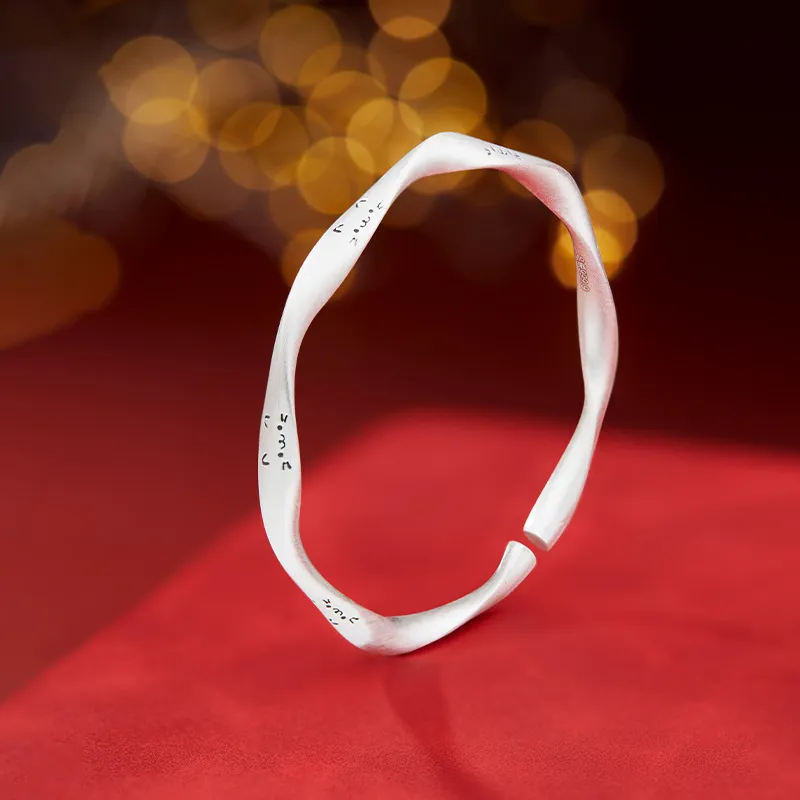 Shunqin Silver Building Sterling Silver S999 Bangles Women's-1