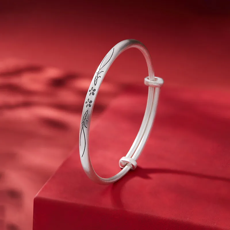 Shunqin Silver Building Sterling Silver S999 Bangles Women's-1