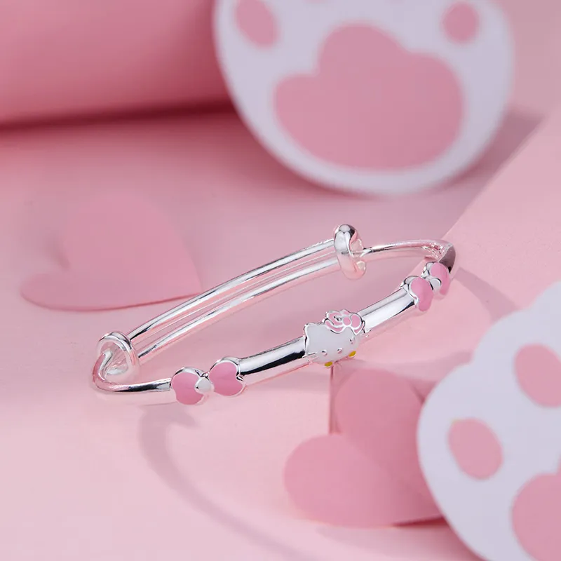 Shunqin Silver Building 999 Fine Silver Sterling Silver Bracelets Kids'-2