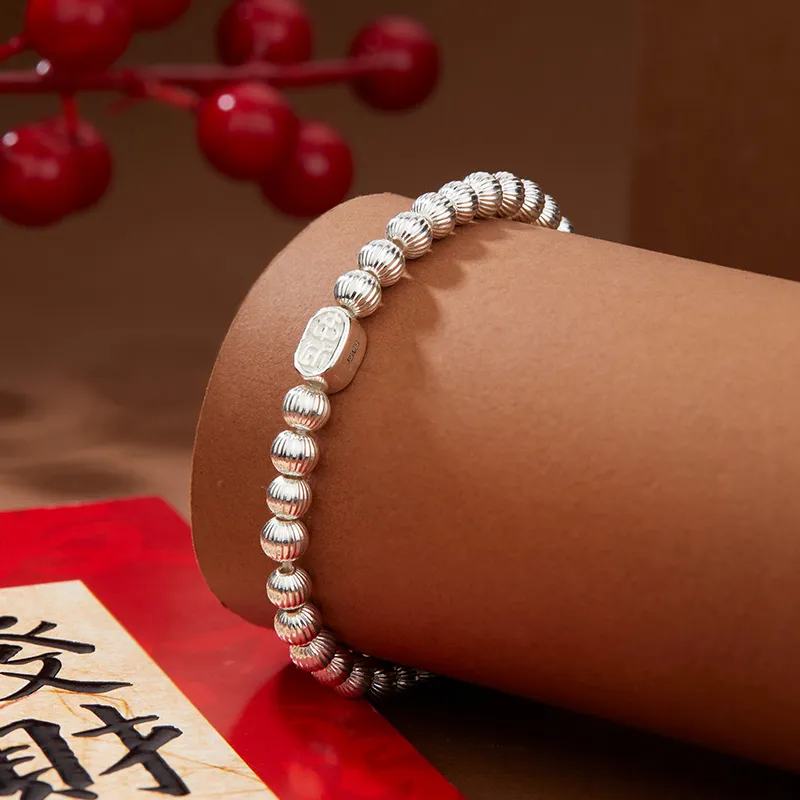 Shunqin Silver Building 990 Silver Pure Silver Bracelets Unisex-3