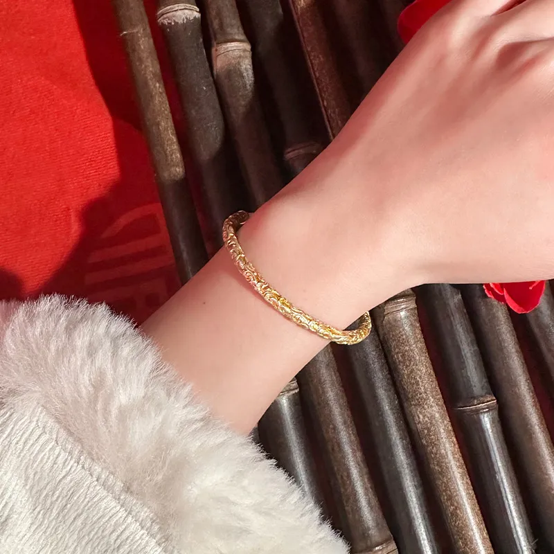 Shunqin Silver Building Sterling Silver S999 Bangles Women's-5