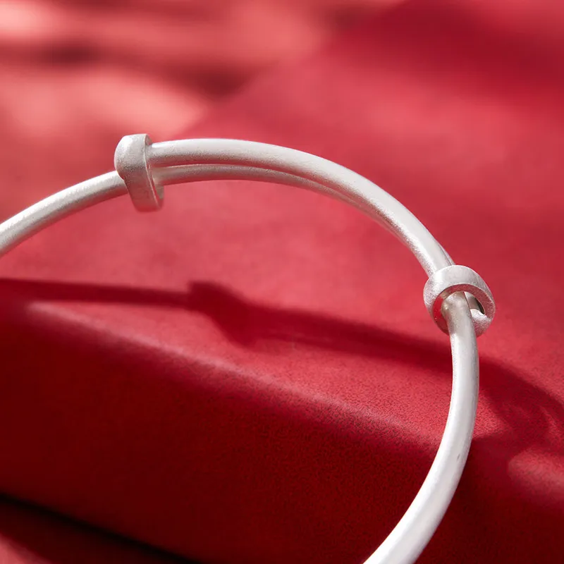 Shunqin Silver Building Sterling Silver S999 Bangles Women's-5