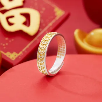 Shunqin Silver Building 999 Fine Silver Rings Unisex