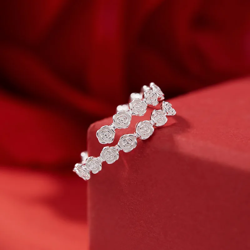 Shunqin Silver Building 999 Fine Silver Rings Women's-3