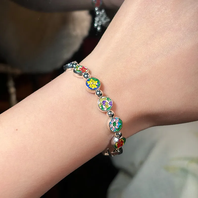Shunqin Silver Building S999 Fine Silver Bracelets Women's-5