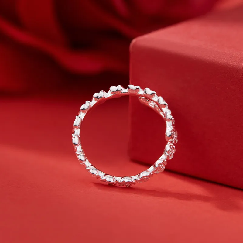 Shunqin Silver Building 999 Fine Silver Rings Women's-4