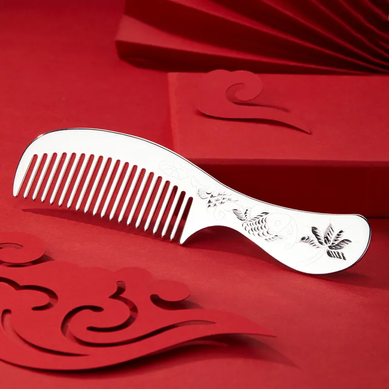 Shunqin Silver Building Sterling Silver S999 Comb Unisex-2