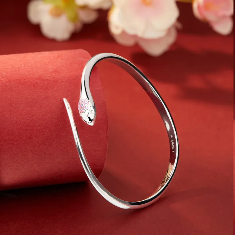 Shunqin Silver Building 999 Fine Silver Sterling Silver Bracelets Women's-3