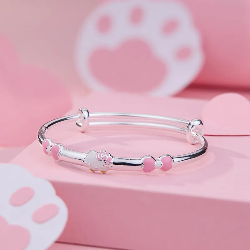 Shunqin Silver Building 999 Fine Silver Sterling Silver Bracelets Kids'-4