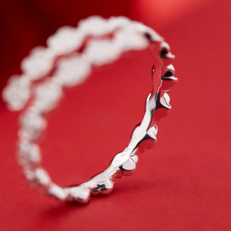 Shunqin Silver Building 999 Fine Silver Rings Women's-5