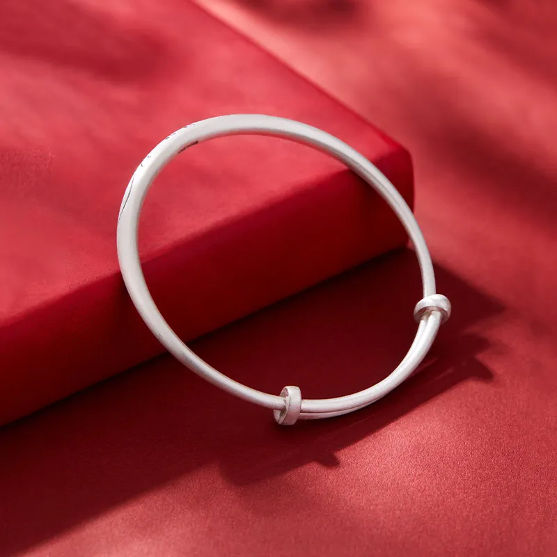 Shunqin Silver Building Sterling Silver S999 Bangles Women's-2
