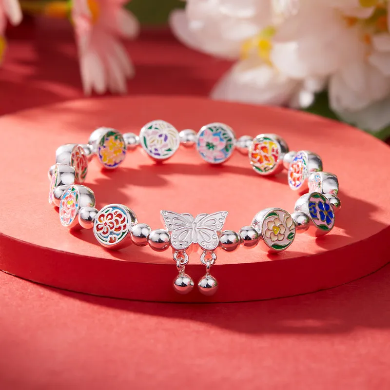 Shunqin Silver Building S999 Fine Silver Bracelets Women's-2