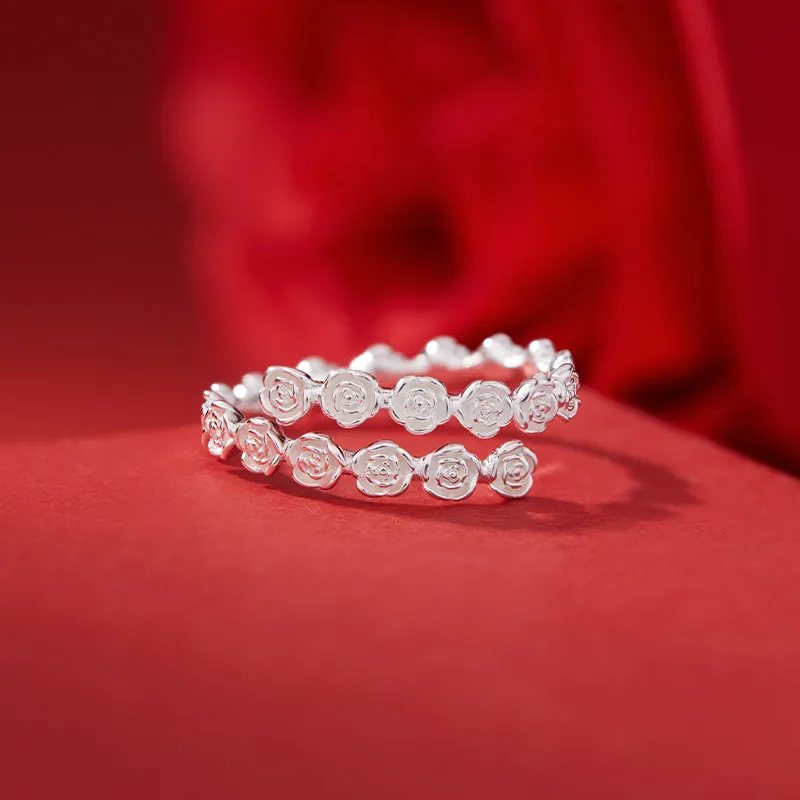 Shunqin Silver Building 999 Fine Silver Rings Women's-2