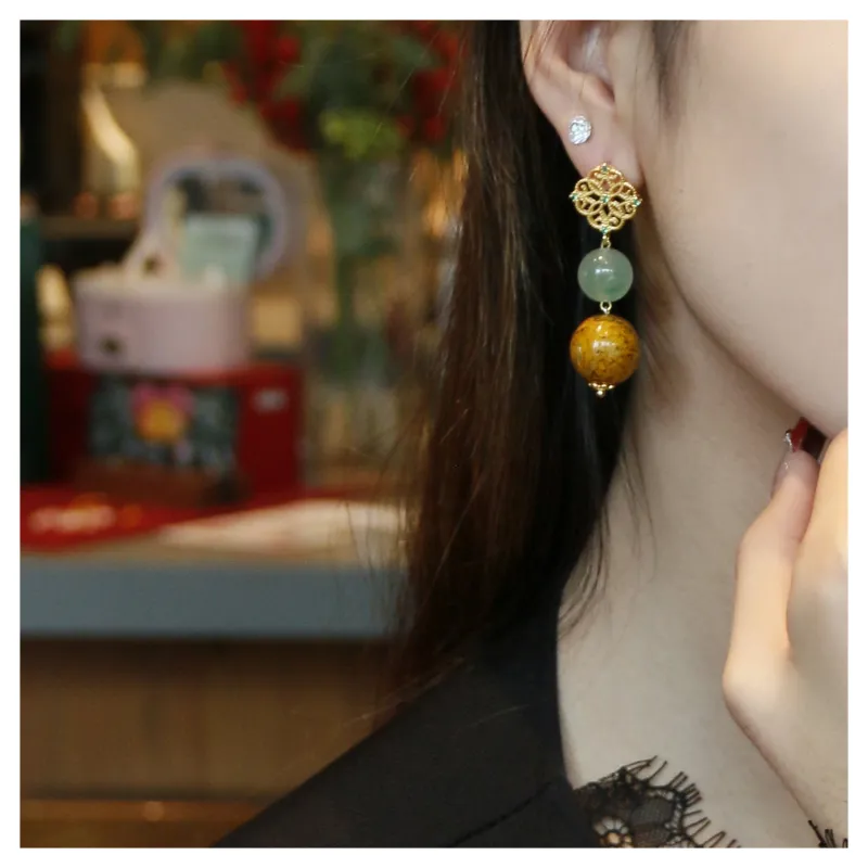 JIAHAOJADE Dulong Jade African Jade Hoop Earrings Women's-4