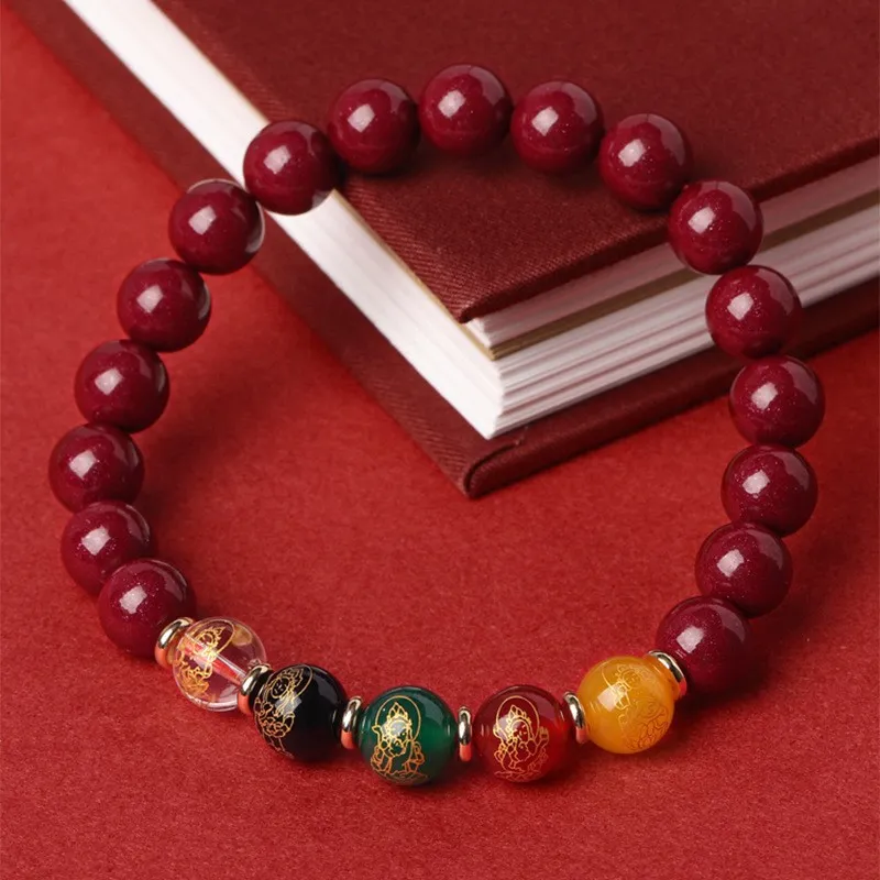 JIAHAOJADE Cinnabar Bracelets Unisex-4