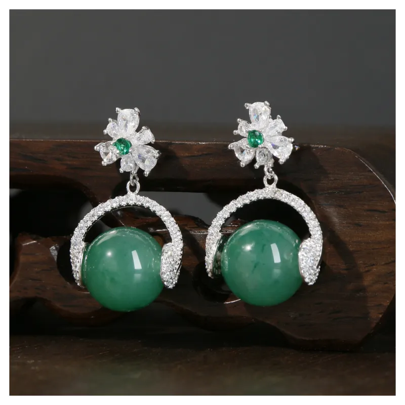 JIAHAOJADE Dulong Jade African Jade Hoop Earrings Women's-2