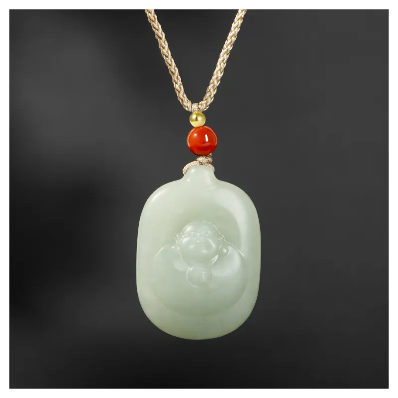 JIAHAOJADE Necklaces Green Jade Unisex-1