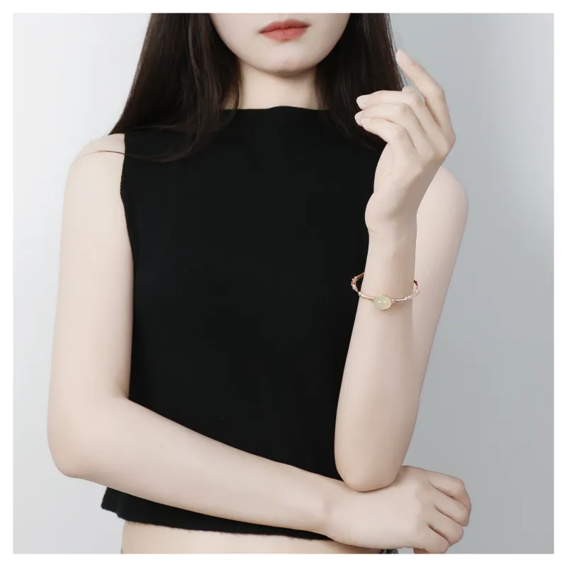 JIAHAOJADE Serpentine Jade Bangles Women's-5