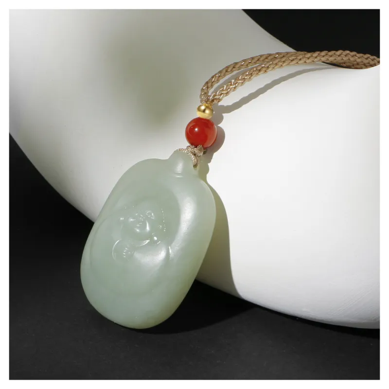 JIAHAOJADE Necklaces Green Jade Unisex-2