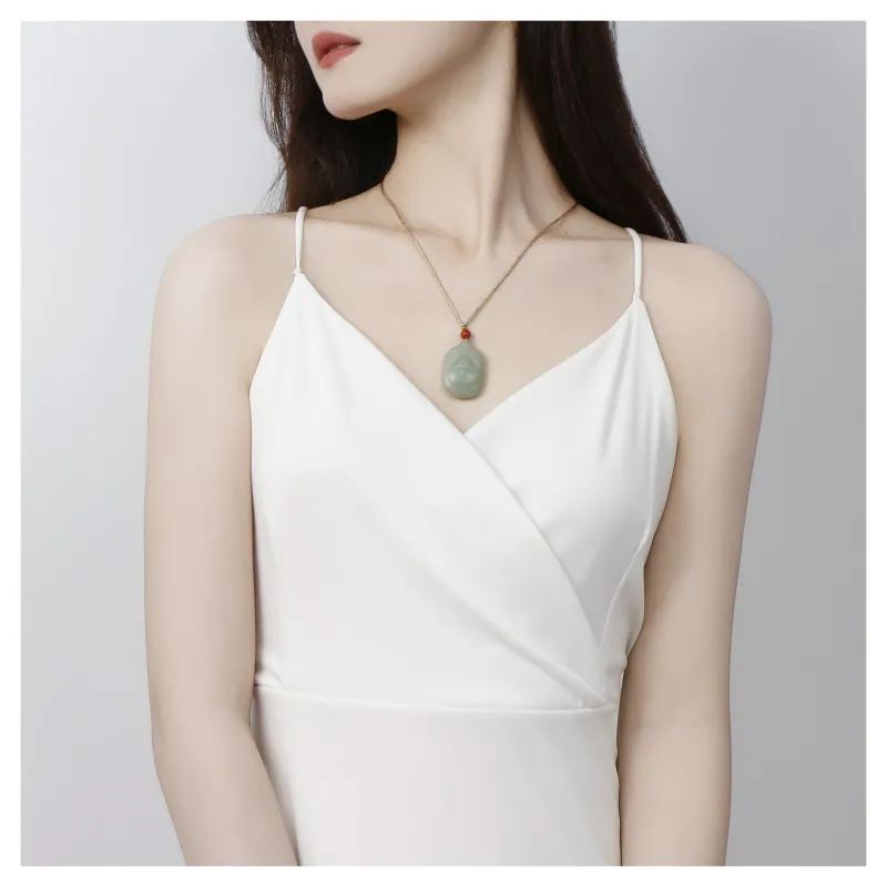 JIAHAOJADE Necklaces Green Jade Unisex-6