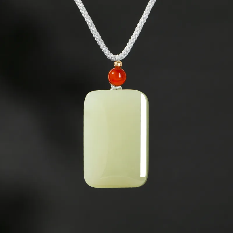 JIAHAOJADE Hetian Jade Necklaces Green Jade Unisex-1
