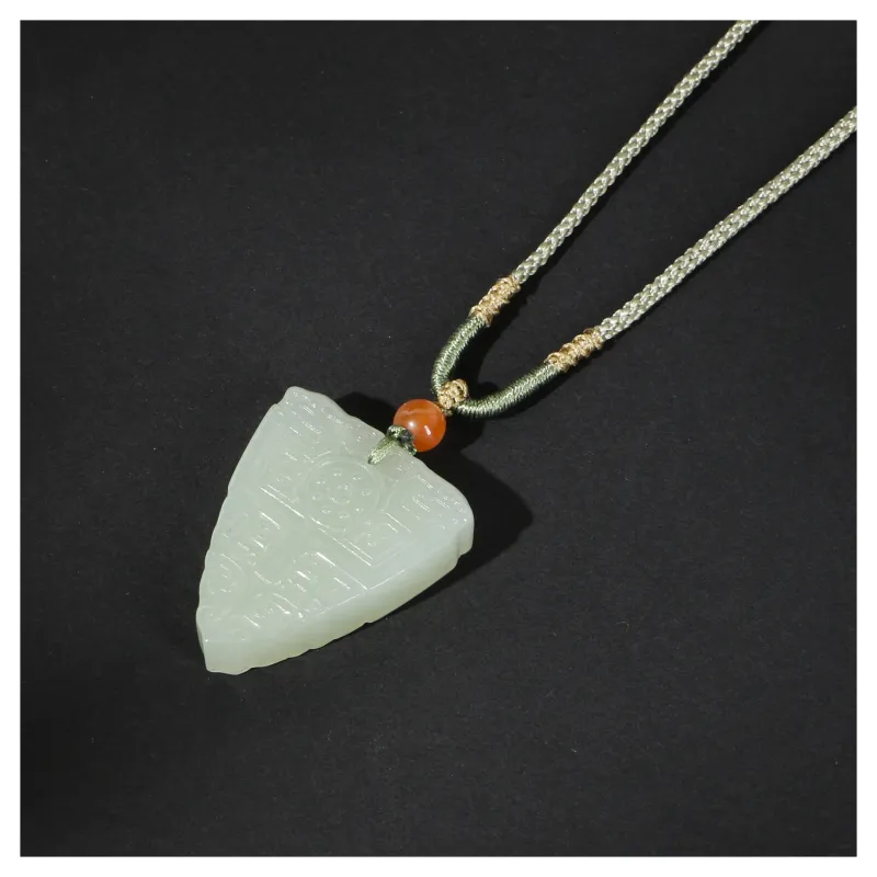 JIAHAOJADE Hetian Jade Necklaces Green Jade Women's-3