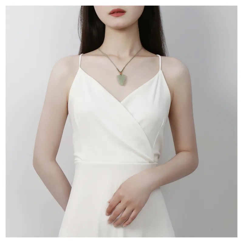 JIAHAOJADE Hetian Jade Necklaces Green Jade Women's-7
