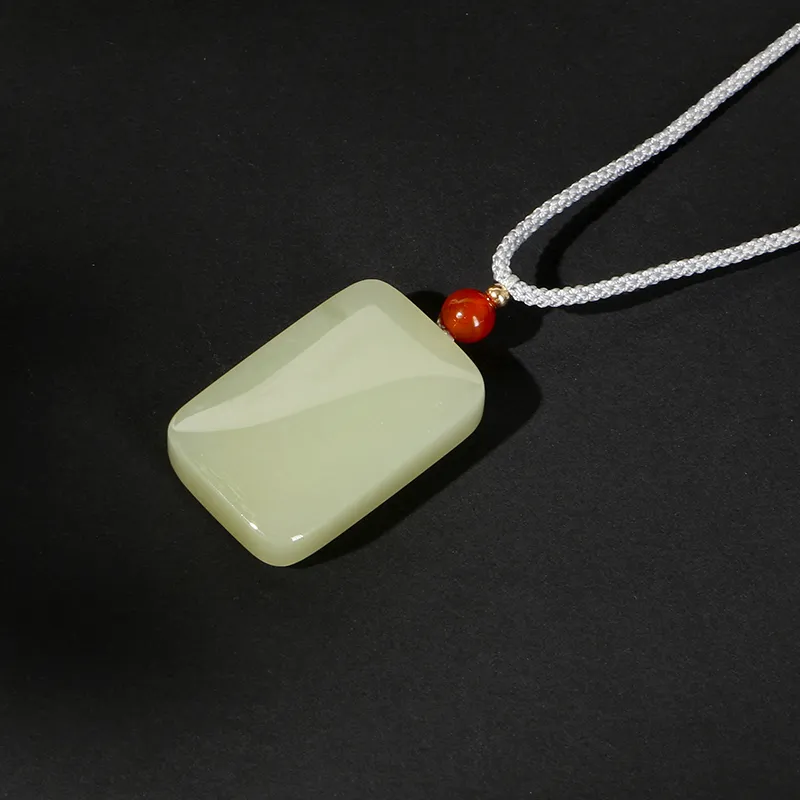 JIAHAOJADE Hetian Jade Necklaces Green Jade Unisex-3