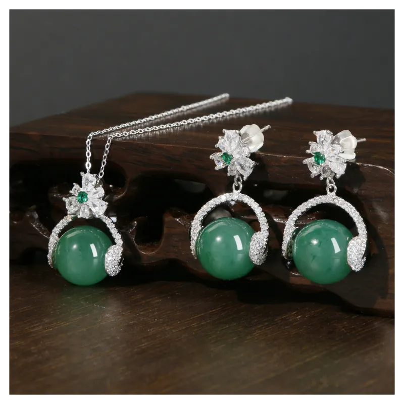 JIAHAOJADE Dulong Jade African Jade Hoop Earrings Women's-3