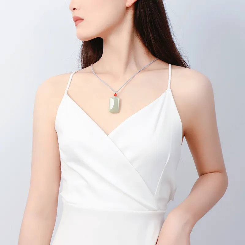 JIAHAOJADE Hetian Jade Necklaces Green Jade Unisex-7