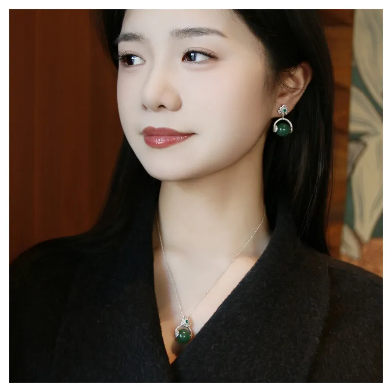 JIAHAOJADE Dulong Jade African Jade Hoop Earrings Women's-6