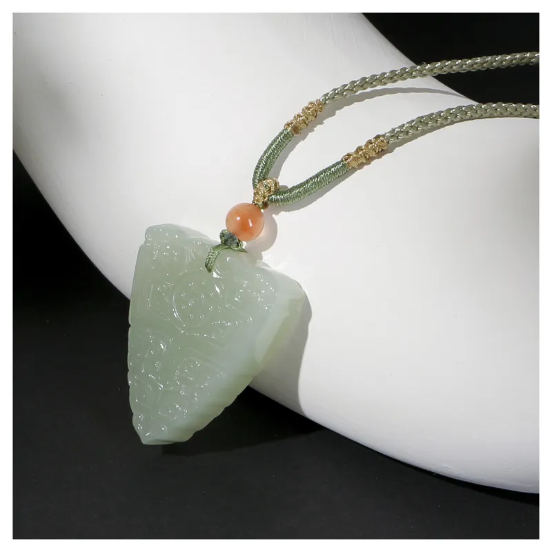 JIAHAOJADE Hetian Jade Necklaces Green Jade Women's-2