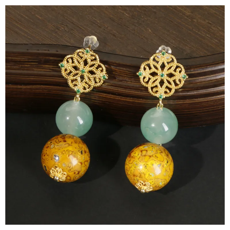 JIAHAOJADE Dulong Jade African Jade Hoop Earrings Women's-3