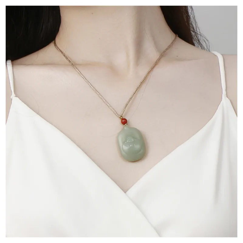 JIAHAOJADE Necklaces Green Jade Unisex-4