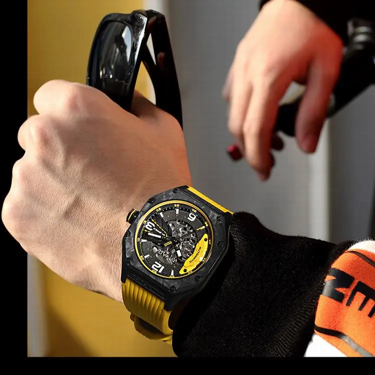 NIVADA Supercar Automatic Mechanical Movement Unisex Watch Black Dial N93620221502-3