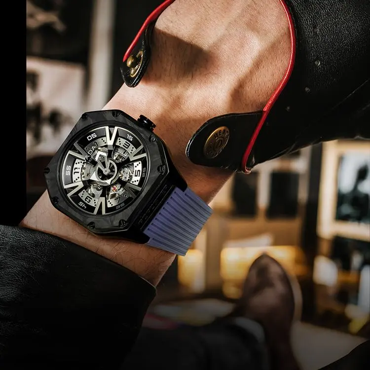 NIVADA Supercar Mechanical Movement Unisex Watch Black Dial N936200215122-5