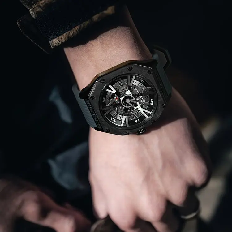 NIVADA Supercar Mechanical Movement Unisex Watch Black Dial N936200215122-2