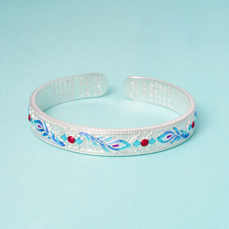 OWNREWARDS 999 Fine Silver Bangles Women's-2