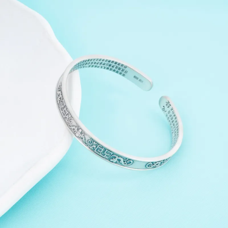 OWNREWARDS 999 Fine Silver Bangles Unisex-3