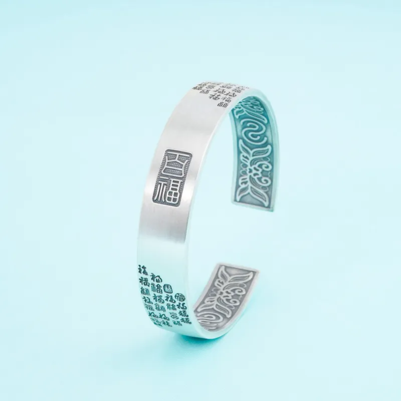 OWNREWARDS 999 Fine Silver Bangles Unisex-1