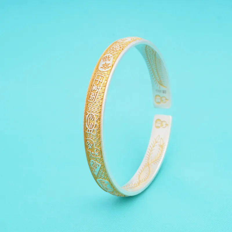 OWNREWARDS 999 Fine Silver Bangles Unisex-5