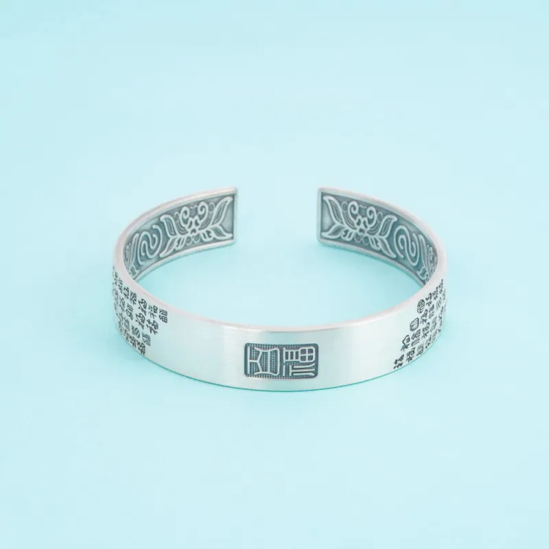 OWNREWARDS 999 Fine Silver Bangles Unisex-3
