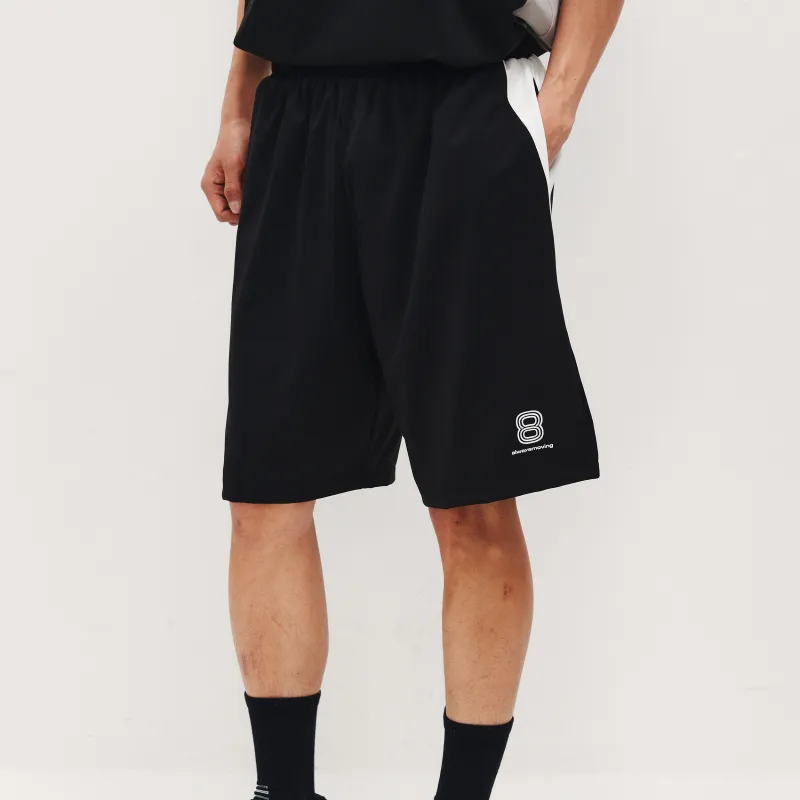 FPA ALWAYS MOVING Series Casual Shorts Unisex Black White-2