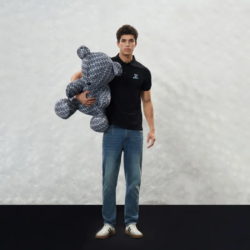 MANGANO Bear Series Polo Shirts Men Black-8