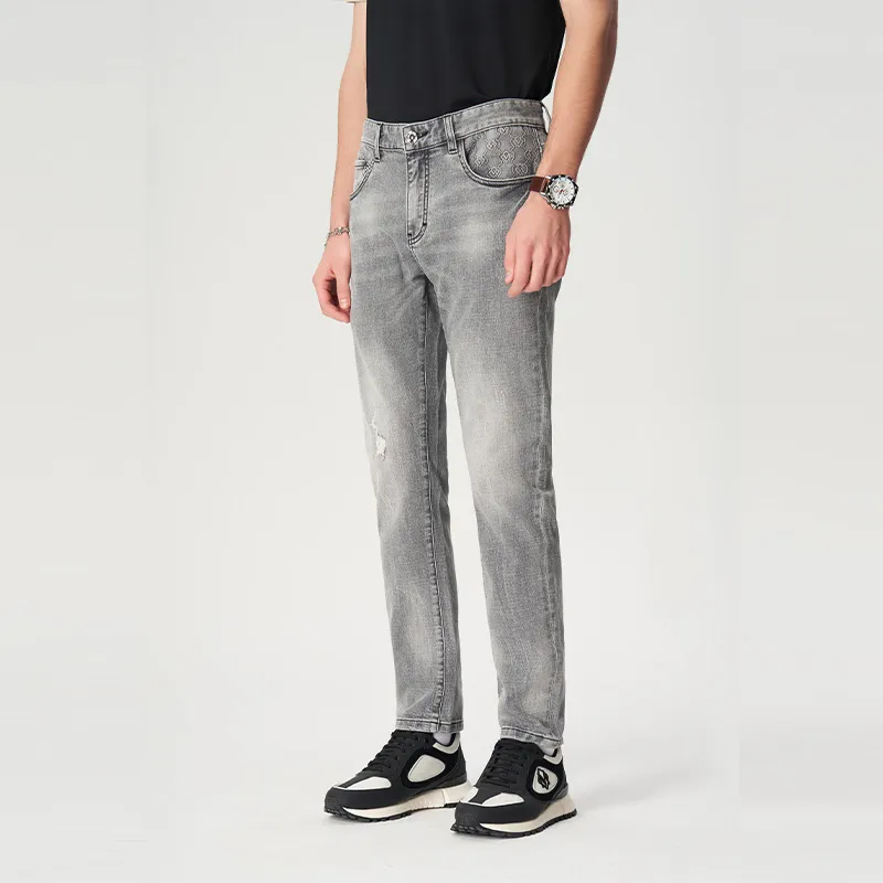 MANGANO Jeans Men Gray Brand Shopping Bag Included-5