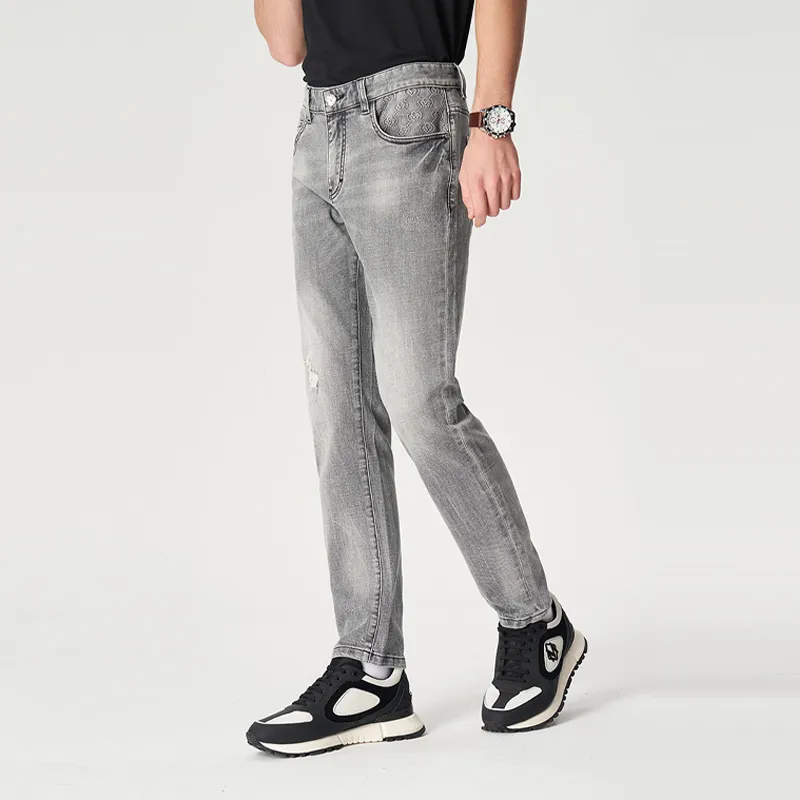 MANGANO Jeans Men Gray Brand Shopping Bag Included-6