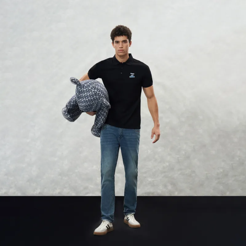 MANGANO Bear Series Polo Shirts Men Black-7