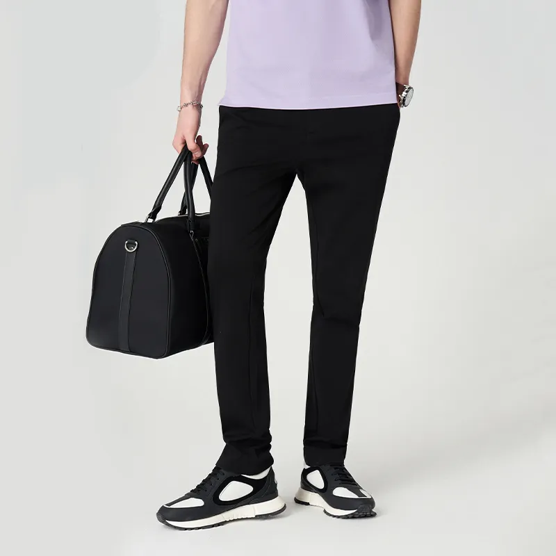 MANGANO Casual Pants Men's Black Comes With Brand Shopping Bag-4